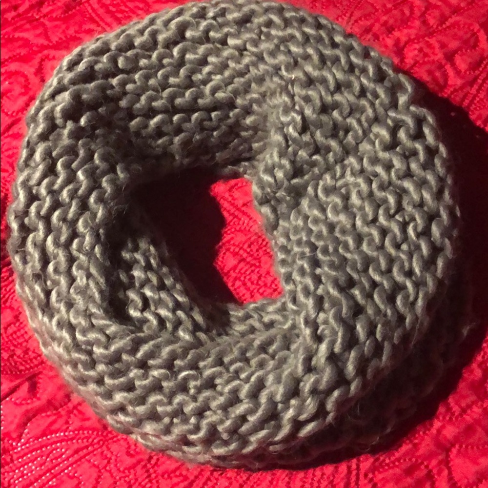 Divided grey infinity scarf